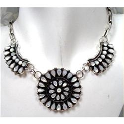 Ornate Shell Silver Choker~57grams  #900576