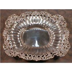 WHITING Sterling Dish ANTIQUE Pierced Bon Bon  #900605