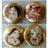 Image 1 : JAPANESE Buttons KABUKI Masks HP Antique #900711