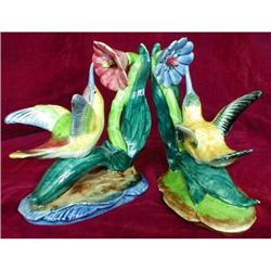 Stangl Hummingbird PAIR #8606, #3627 decorated #900728