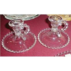 Candlewick Chamber Candlesticks PAIR  #900740