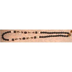 Miriam HASKELL Necklace BLACK Beaded VINTAGE #900760