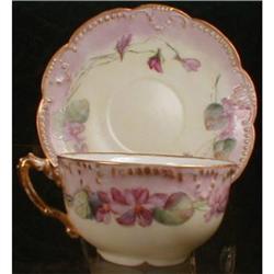 Klingenberg FRENCH Cup Saucer AK ANTIQUE H P #900762
