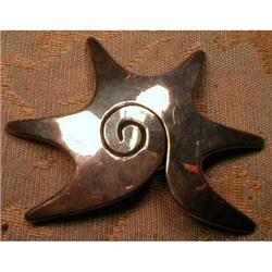 MEXICAN Sterling SIGNED Silver Pin 1940s TAXCO #900763