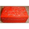 Image 1 : CINNABAR Carved Lacquer Box ANTIQUE #900807