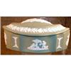 Image 1 : WEDGWOOD Jasperware GREEN Box GREAT Shape #900818