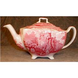Old BRITAIN Castles TEAPOT Pink Johnson Bros #900882