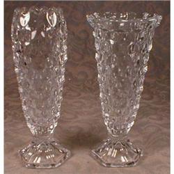 FOSTORIA American Vases 6 inch VINTAGE 2 vases #900885