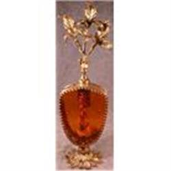 Filligree PERFUME Amber Glass Lilly VINTAGE #900905