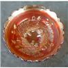 Image 1 : Fenton ACORN Carnival MARIGOLD Glass Dish #900978