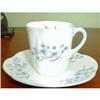 Image 1 : SHELLEY Blue ROCK Demitasse Cup  Saucer VINTAGE #900985