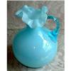 Image 1 : FENTON Jug BLUE Overlay Pitcher 6.5 inches #900993