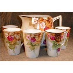 NIPPON Cider Set HAND PAINTED 6 pieces ANTIQUE #901081
