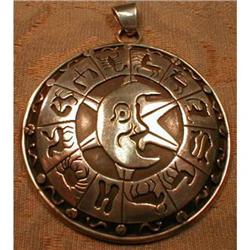 Taxco STERLING Zodiac FRA Pendant Artisan #901085