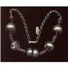 Necklace Deco Silver Clear Red Black Balls #901536