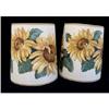 Lamp Shade(s Sunflower Drum Clip PAIR mid-1900s #901554