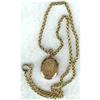 Image 1 : 9ct  Gold English Locket and chain circa 1920 #901879