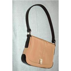 Ralph Lauren Beige Moc Croc & Fabric Purse BAG  #902194