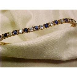 Sapphire Tennis Bracelet  CZ's Set in Vermeil #902198