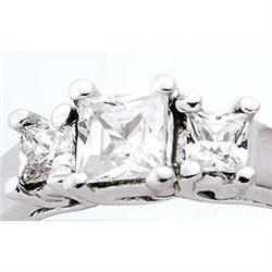 DIAMOND engagement RING PLATINUM PRINCESS CUT 3 #902672