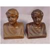 Image 1 :  Pr. of Antique Patinated Metal Bookends YOUTH #902819