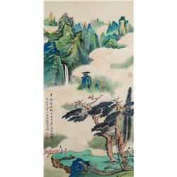 Zhang Daqian 1899-1983 Chinese Watercolor Landscap