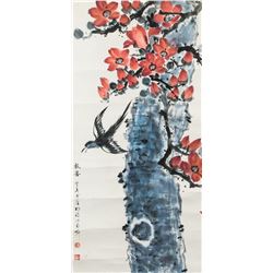 Li Shouzhen 1909-2003 Chinese Watercolor Bird