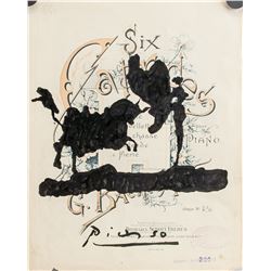 Pablo Picasso Spanish Cubist Ink on Paper