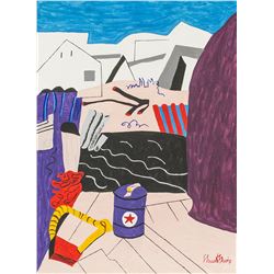 Stuart Davis American Abstract Acrylic on Canvas