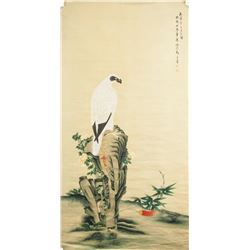 Ma Jin 1900-1970 Chinese Watercolor Eagle