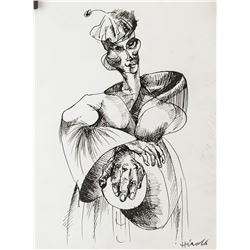 Jacques Herold French Modernist Ink on Paper