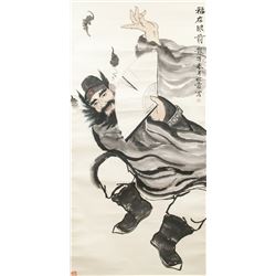Xinwu Chinese Watercolor Zhong Kui Scroll