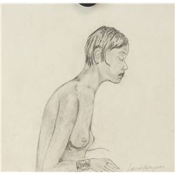 Jean Dupas French Art Deco Pencil on Paper