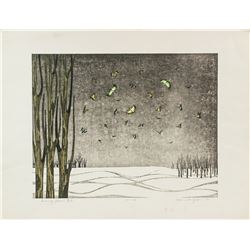 Akemi Inagaki b. 1933 Japanese Woodblock on Paper