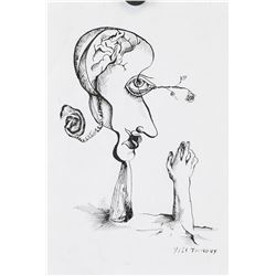 Yves Tanguy French-American Surrealist Ink / Paper