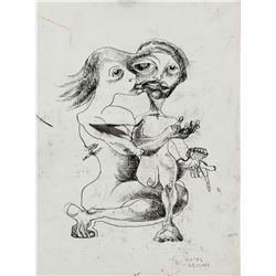 Victor Brauner Romanian Modernist Ink on Paper