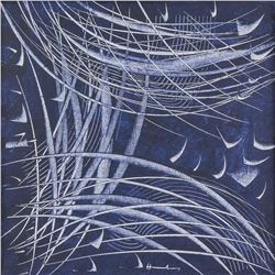 Hans Hartung German-French Abstract Oil on Canvas