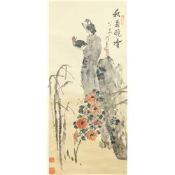 Liu Mubai 20th C. Chinese Watercolor Birds