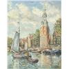 Image 1 : Jean Corti Swiss Oil on Board Amsterdam Seascape