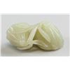 Image 2 : Chinese White Jade Carved Lotus Toggle