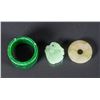 Image 2 : Burma Green Jadeite Pendants and Ring 3 Assorted