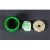 Image 3 : Burma Green Jadeite Pendants and Ring 3 Assorted