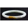 Image 1 : Burma Mixed Tone Jadeite Carved Bangle CERT