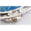 Image 4 : German Sterling Silver Oval Blue Gem Set Brooch
