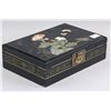 Image 2 : Chinese Black Wood Lacquer Box with Stone Inlaid
