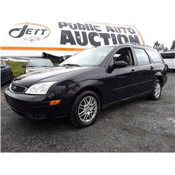 I6 --  2005 FORD FOCUS ZXW WAGON, BLACK, 222,687 KMS
