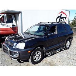 K3 --  2004 HYUNDAI SANTA FE , Blue , 313466  KM's