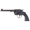 Image 1 : Colt New Army .38 SN 283589 double action revolver with 6" barrel, blued finish and Colt hard rubber