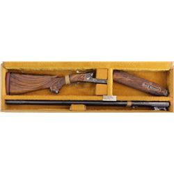 Winchester Mdl 21 fine master engraved gold inlay double barrel skeet shotgun, 12 ga. SN 25776. Feat