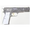 Image 2 : Belgium Browning Hi Power Renaissance 9mm SN 75C32807 semi automatic pistol factory engraved in vine